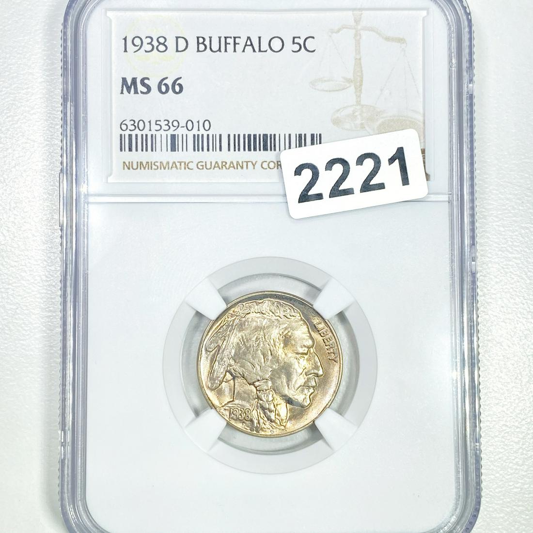 1938-D Buffalo Nickel NGC - MS66 (1 of 2)