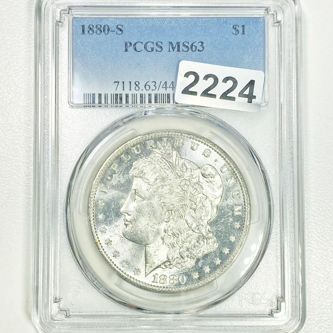 1880-S Morgan Silver Dollar PCGS - MS63 (1 of 2)