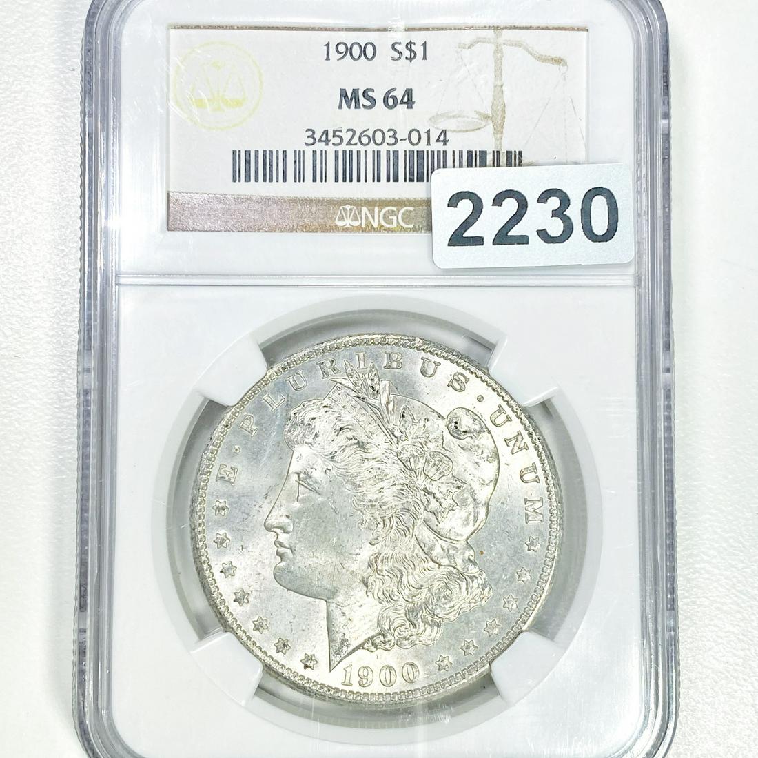 1900 Morgan Silver Dollar NGC - MS64 (1 of 2)