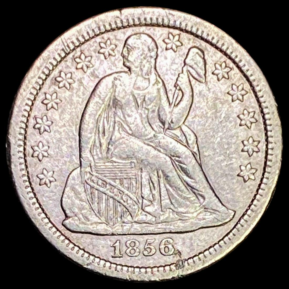 1856 Seated Liberty Dime ABOUT UNCIRCULATED (1 of 2)
