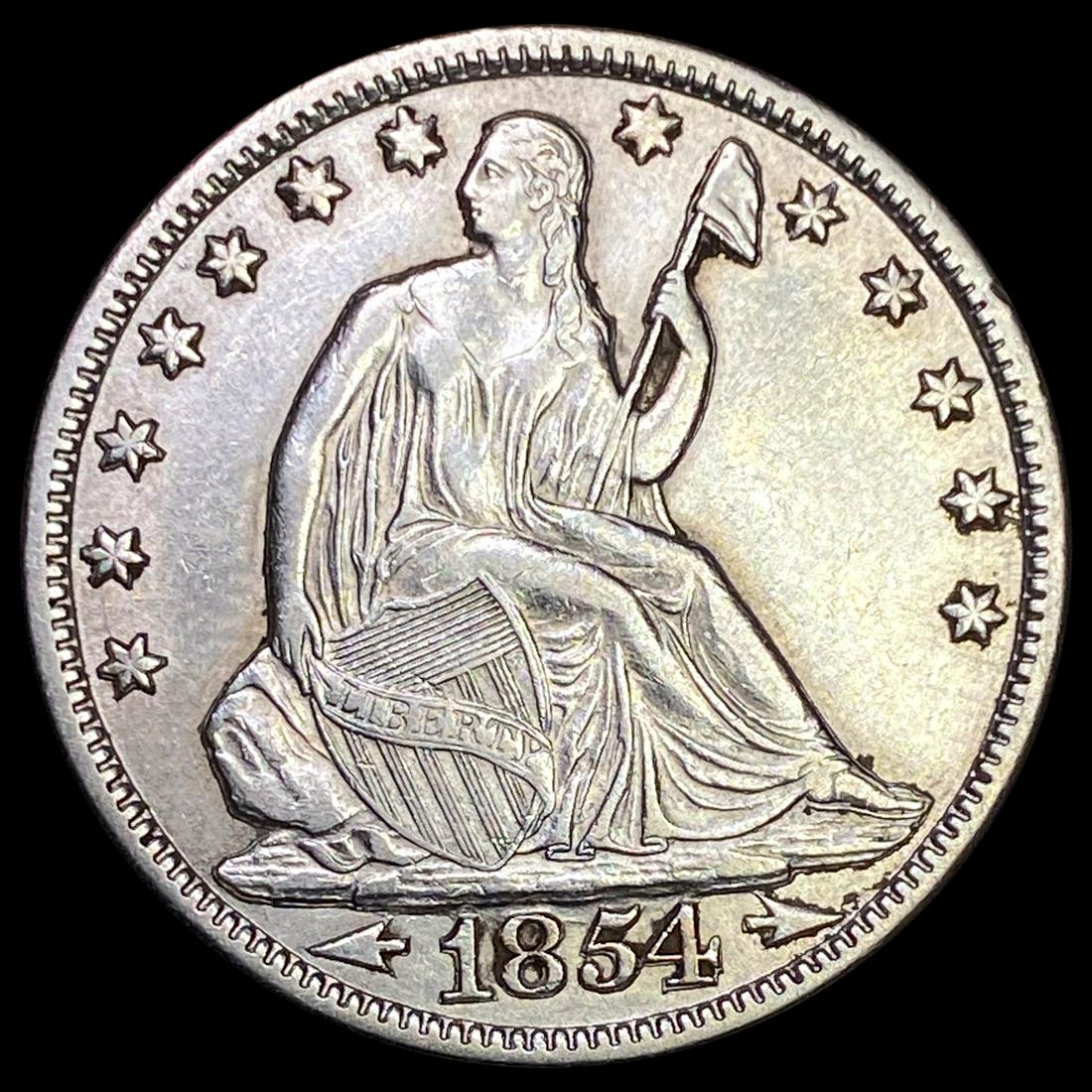 1854-O Arrows Seated Liberty Half Dollar UNC (1 of 2)
