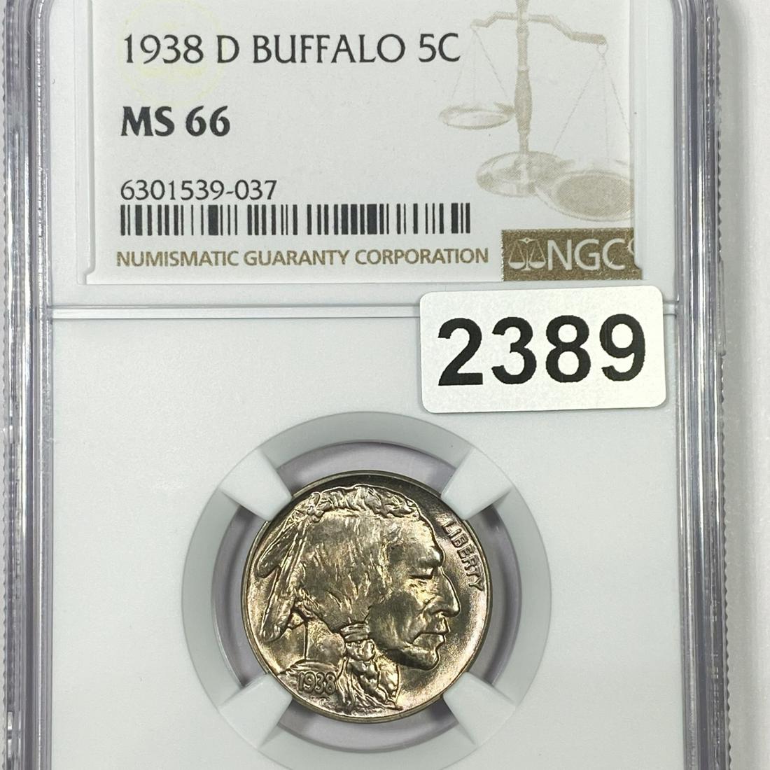 1938-D Buffalo Nickel NGC - MS66 (1 of 2)