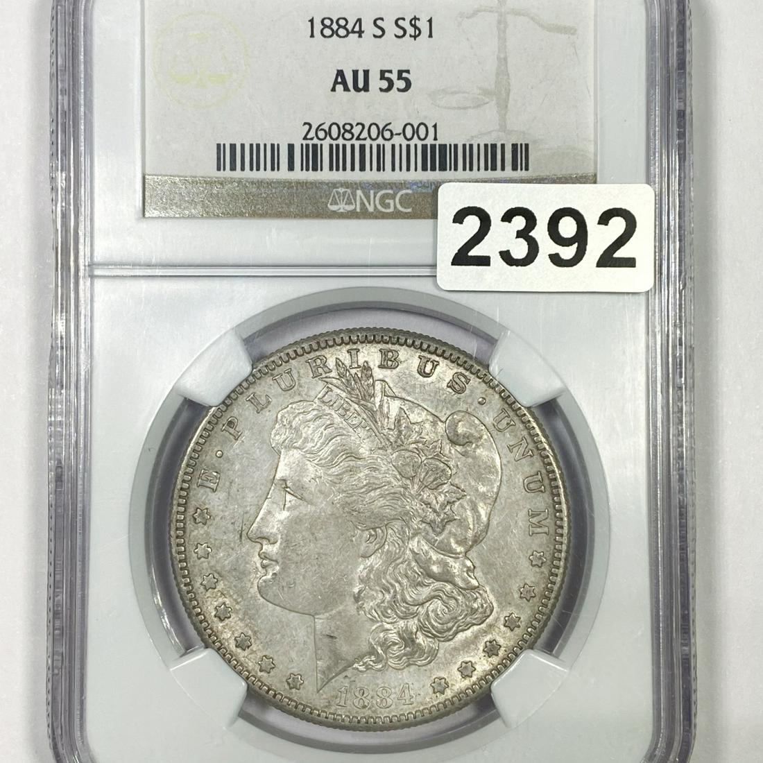 1884-S Morgan Silver Dollar NGC - AU55 (1 of 2)