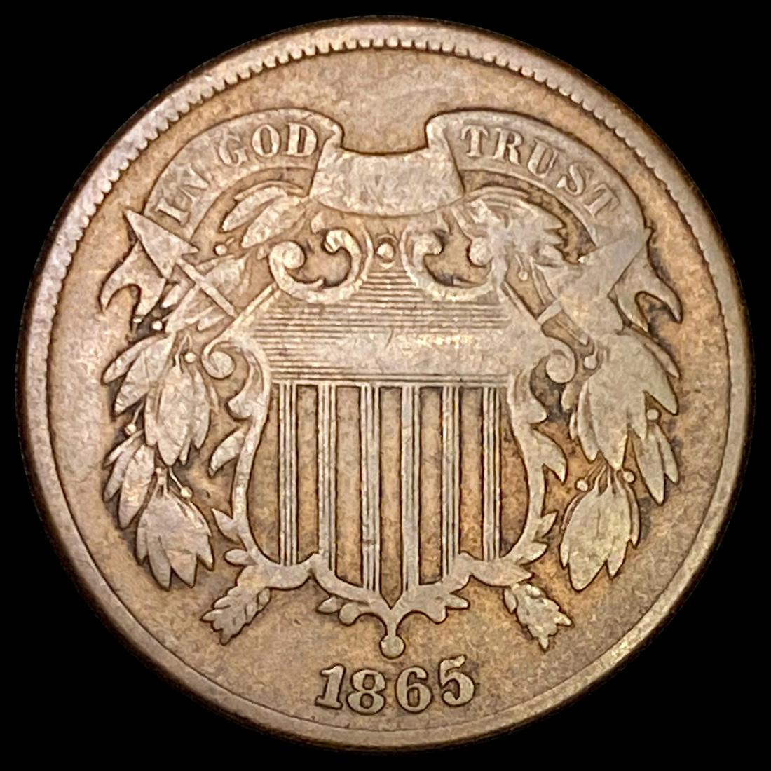 1865 Two Cent Piece LIGHTLY CIRCULATED (1 of 2)