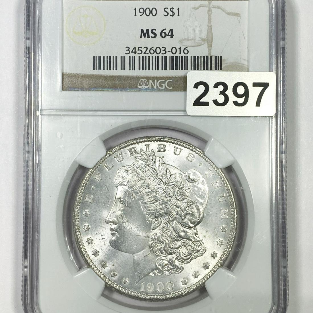 1900 Morgan Silver Dollar NGC - MS64 (1 of 2)