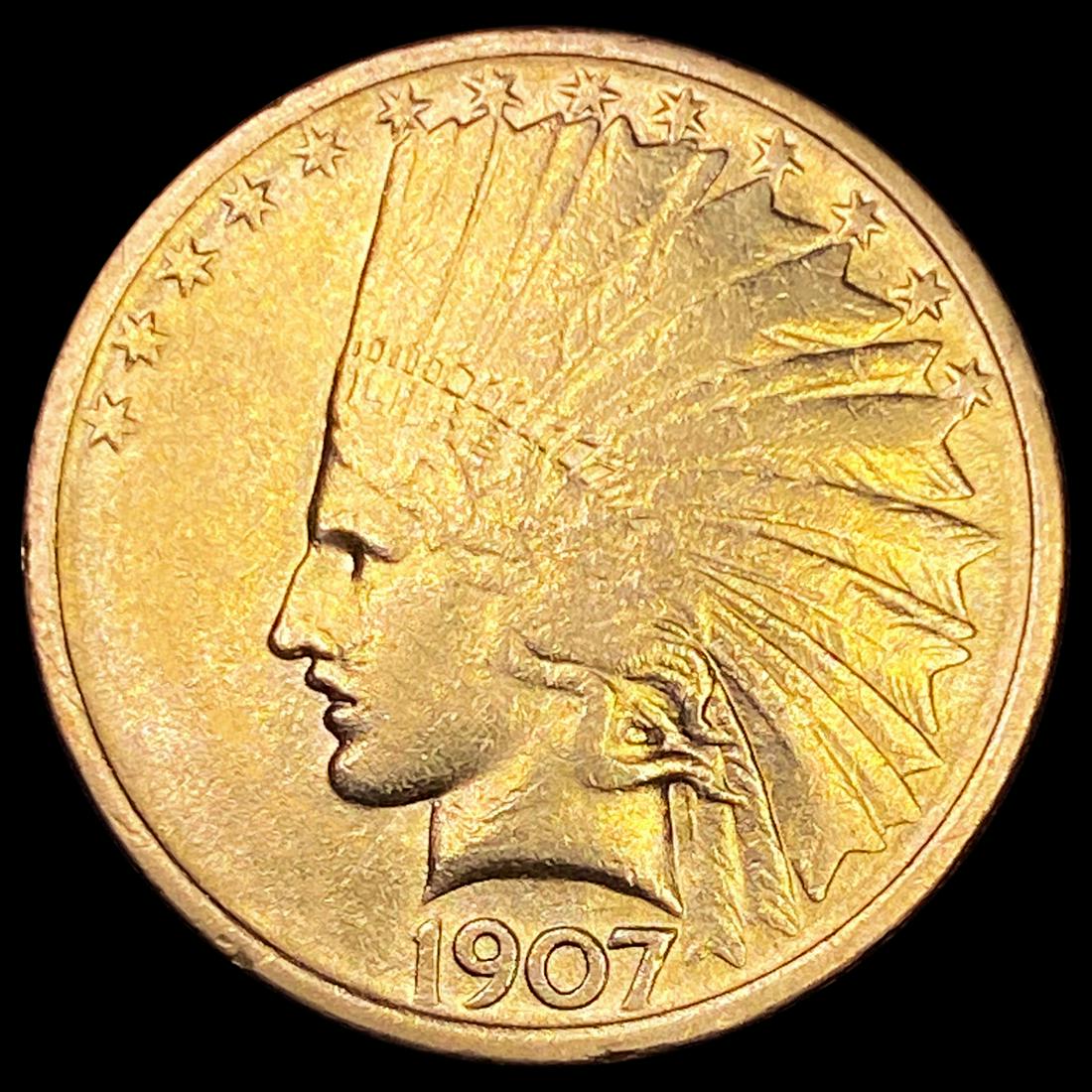 1907 $10 Gold Eagle ABOUT UNCIRCULATED (1 of 2)