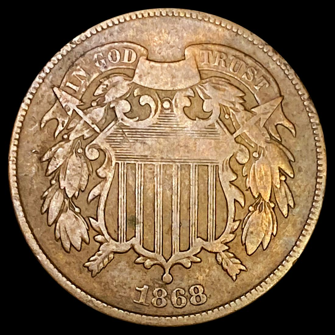 1868 Two Cent Piece NEARLY UNCIRCULATED (1 of 2)