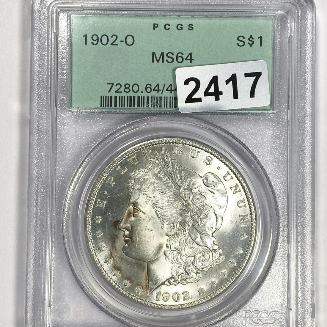 1902-O Morgan Silver Dollar PCGS - MS64 (1 of 2)
