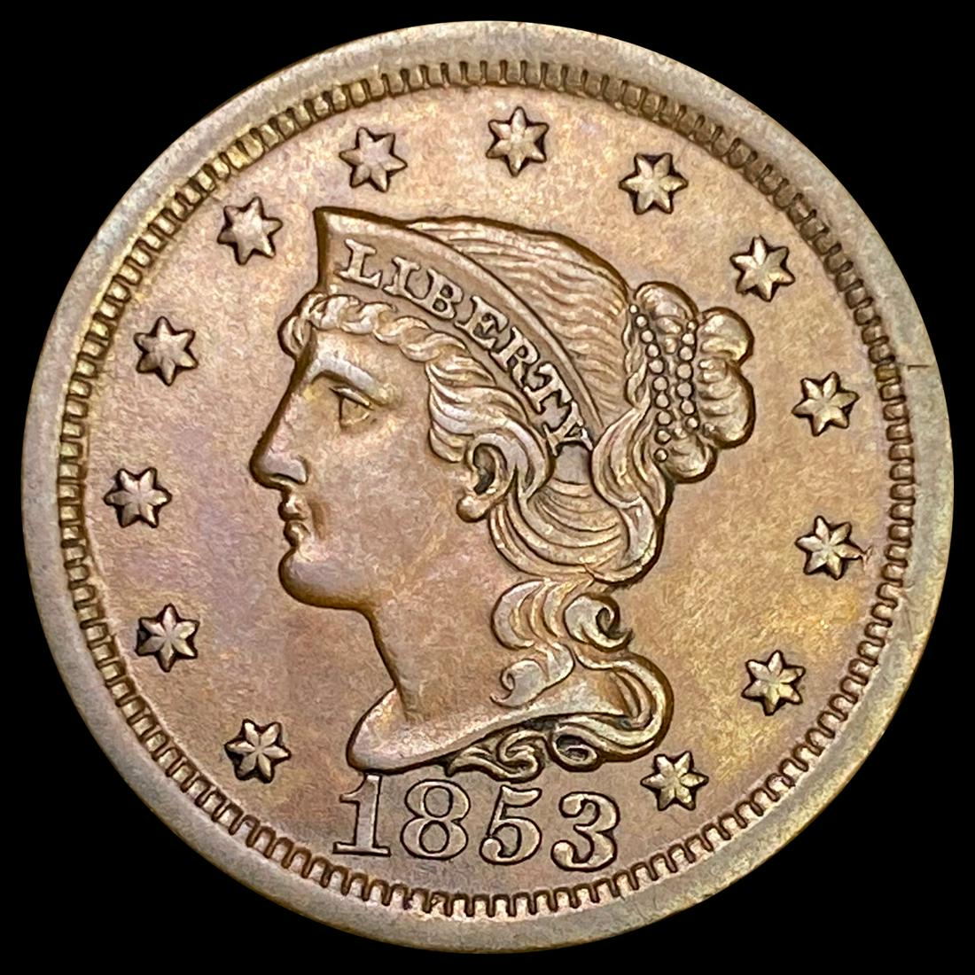 1853 Braided Hair Large Cent UNCIRCULATED (1 of 2)