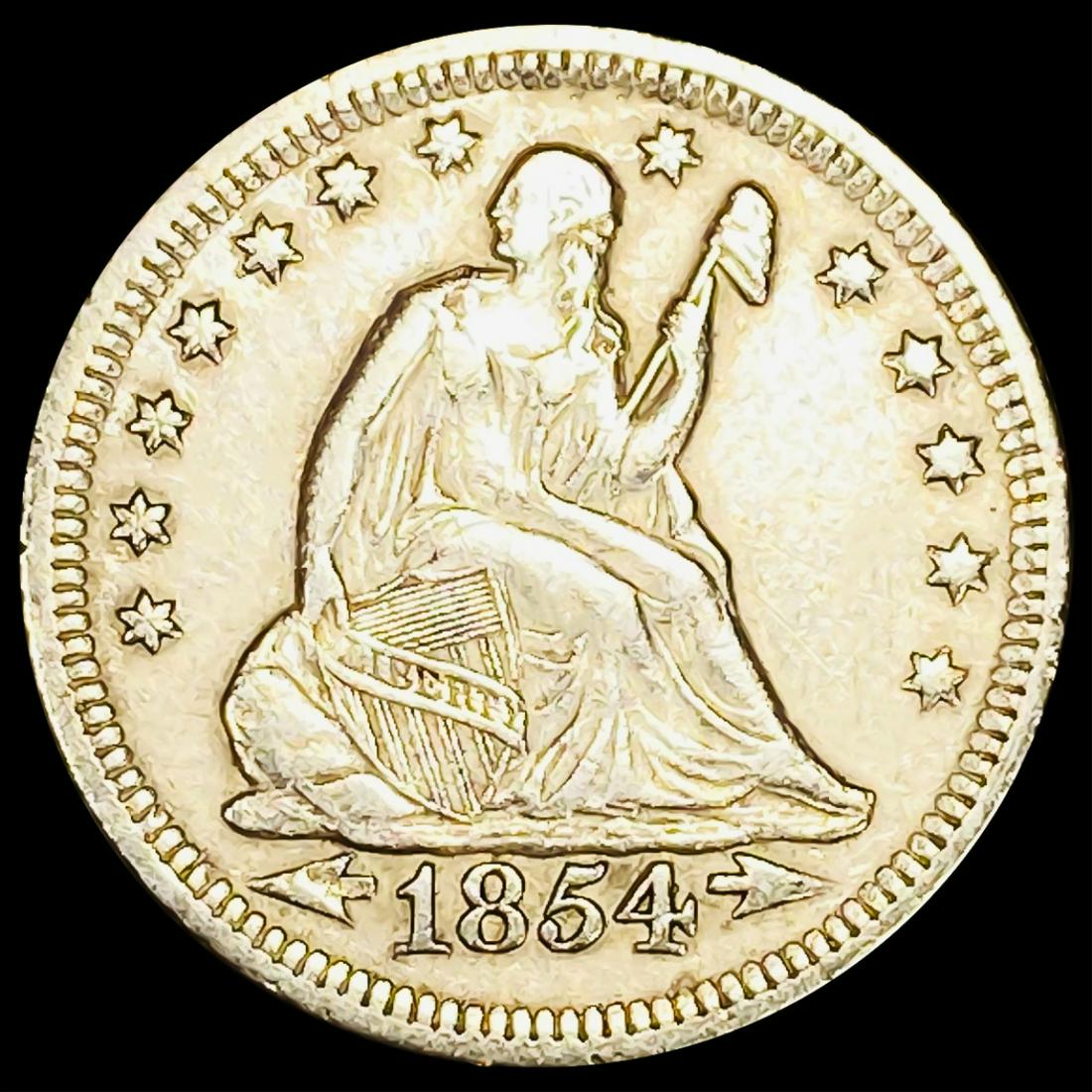 1854-O Seated Liberty Quarter NEARLY UNCIRCULATED (1 of 2)