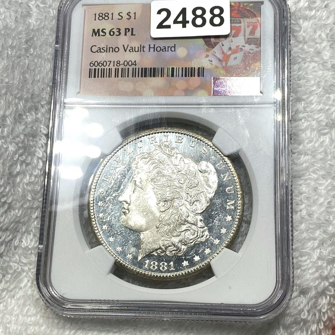 1881-S Morgan Silver Dollar NGC - MS63 PL Casino (1 of 2)