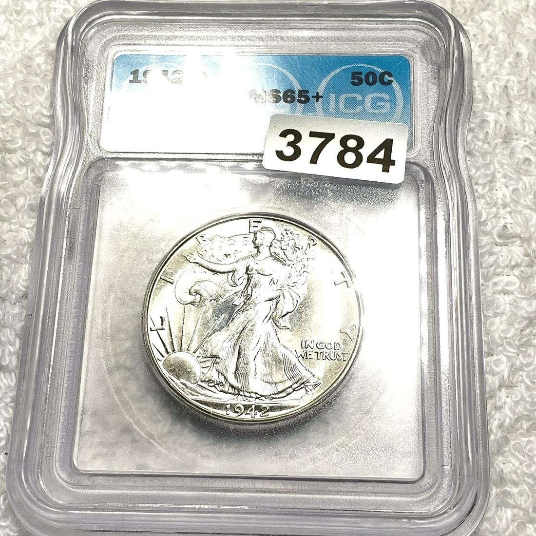 1942-D Walking Liberty Half Dollar ICG - MS65+ (1 of 2)