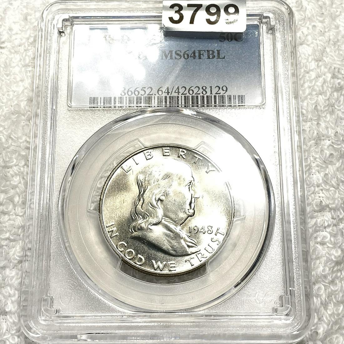 1948-D Franklin Half Dollar PCGS - MS64 FBL (1 of 2)