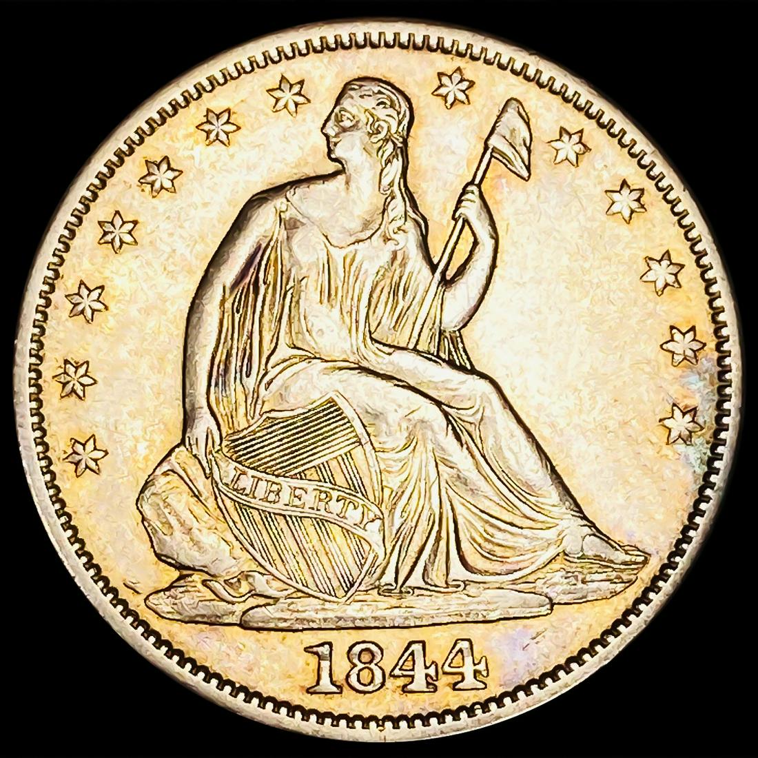 1844 Seated Liberty Half Dollar CLOSELY UNC (1 of 2)