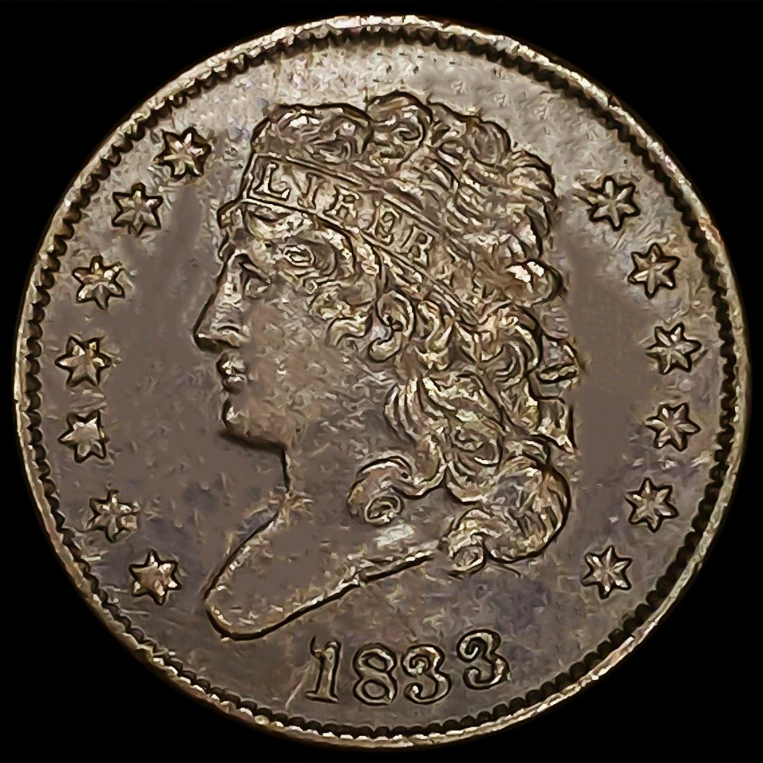 1833 Classic Head Half Cent NEARLY UNCIRCULATED (1 of 2)