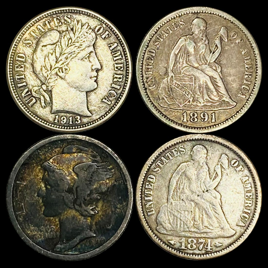 x4 Misc Dimes CLOSELY UNCIRCULATED (1 of 2)