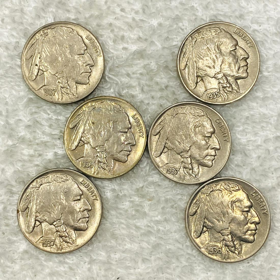 x6 Buffalo Nickels UNCIRCULATED (1 of 2)