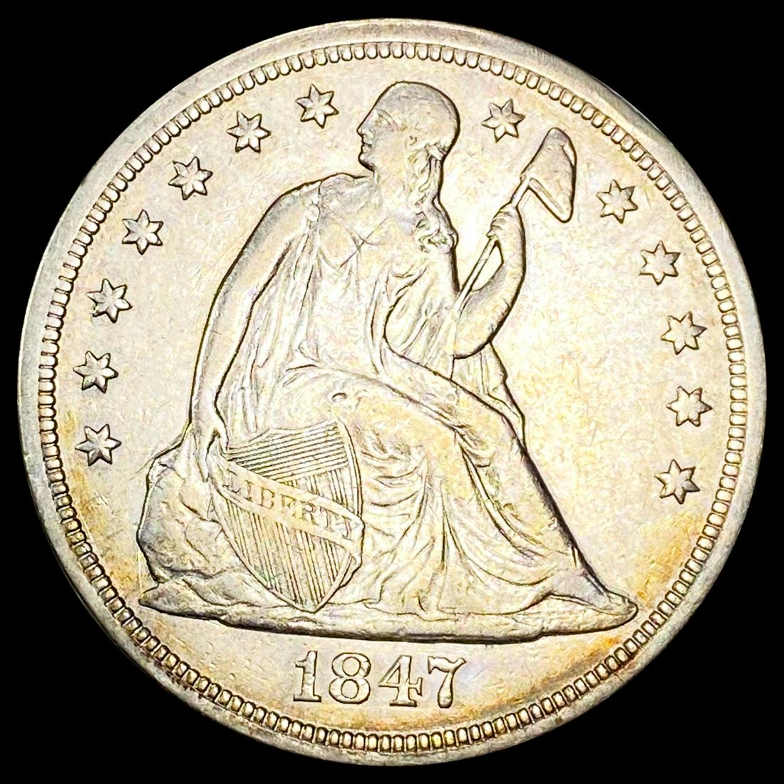 1847 Seated Liberty Dollar CLOSELY UNCIRCULATED (1 of 2)