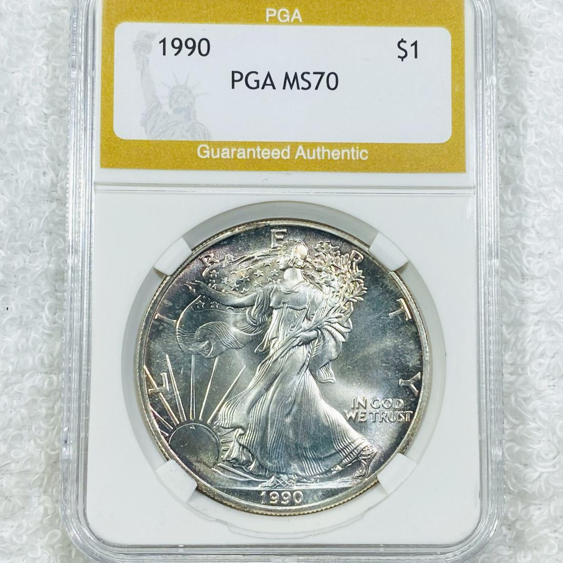 1990 Silver Eagle Dollar PGA - MS70 (1 of 2)