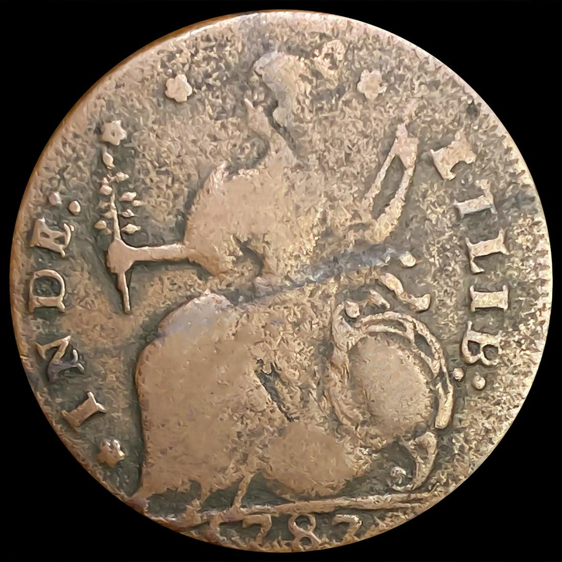 1787 Connect. Colonial Draped Bust Left NICELY (1 of 2)