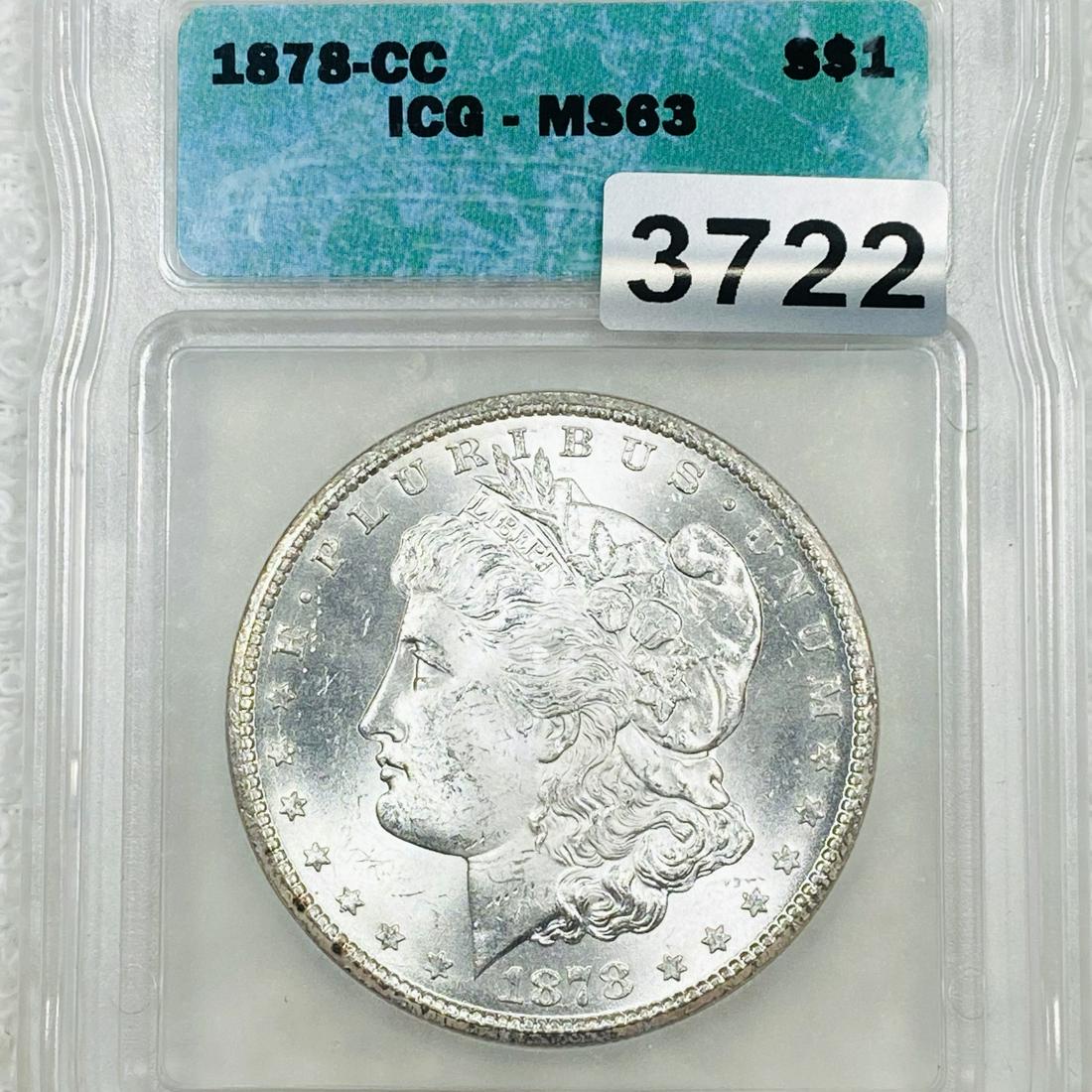 1878-CC Morgan Silver Dollar ICG - MS63 (1 of 2)