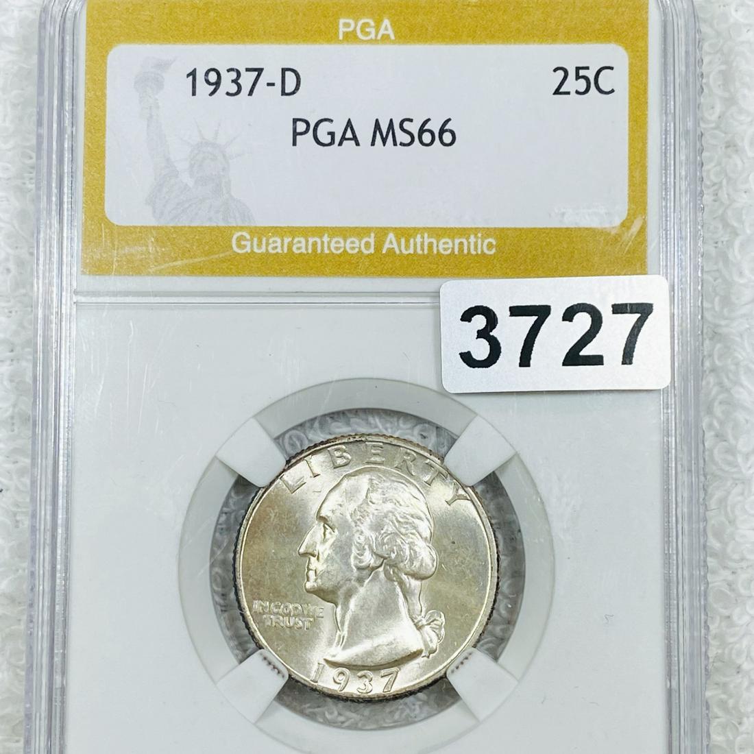 1937-D Washington Silver Quarter PGA - MS66 (1 of 2)