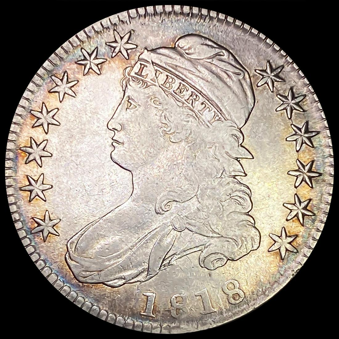 1818 Capped Bust Half Dollar ABOUT UNCIRCULATED (1 of 2)