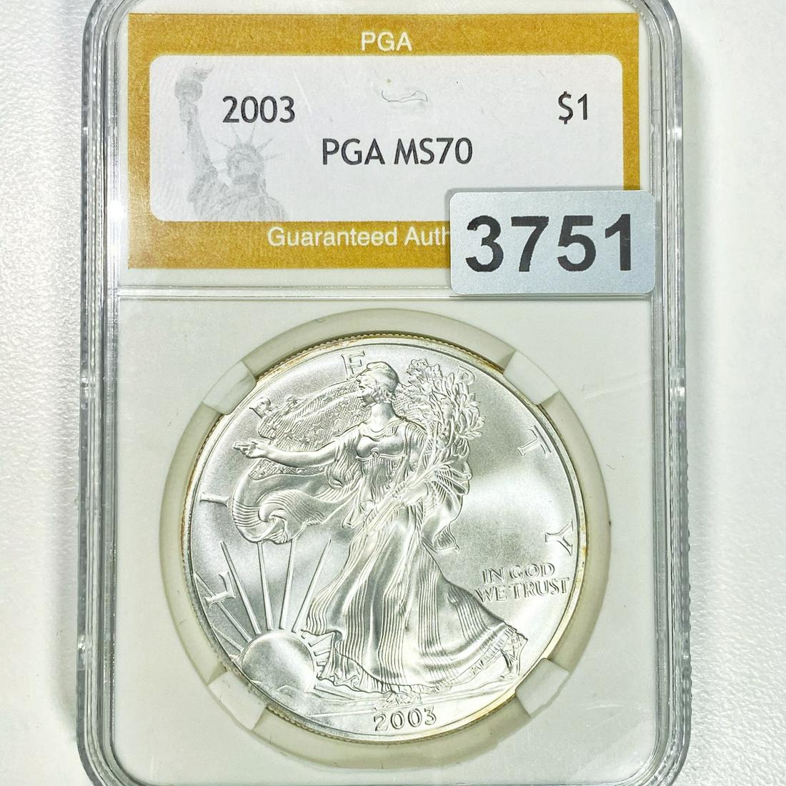 2003 Silver Eagle Dollar PGA - MS70 (1 of 2)