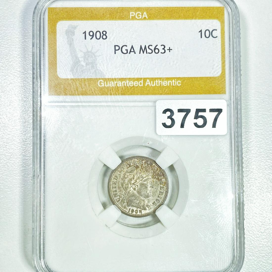 1908 Barber Dime PGA - MS63+ (1 of 2)