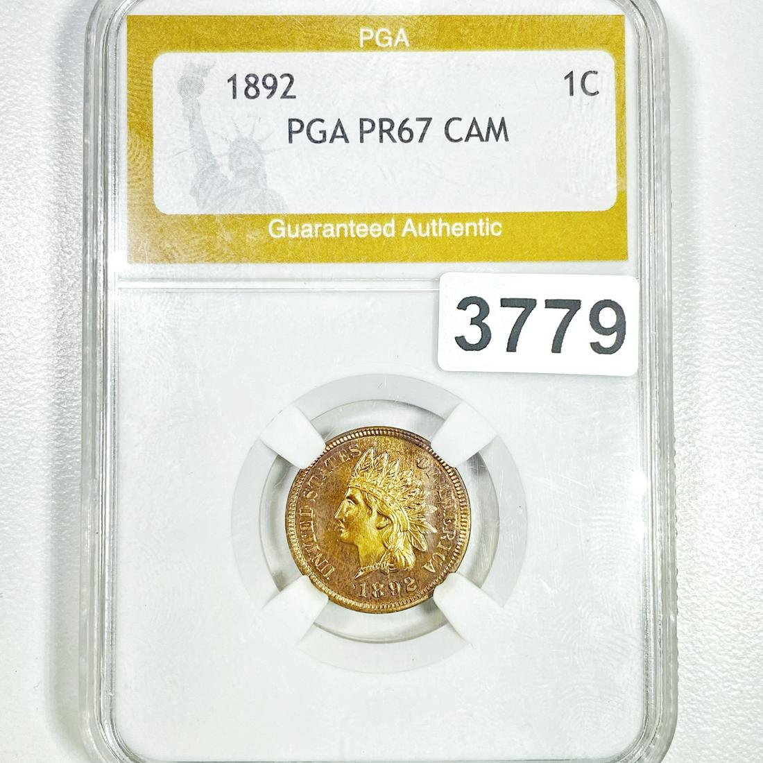1892 Indian Head Cent PGA - PR67 CAM (1 of 2)