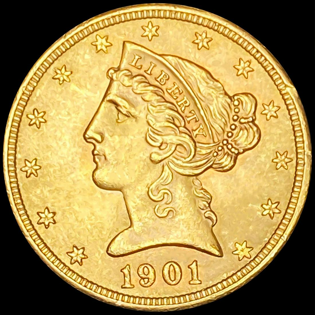1901-S $5 Gold Half Eagle UNCIRCULATED (1 of 2)