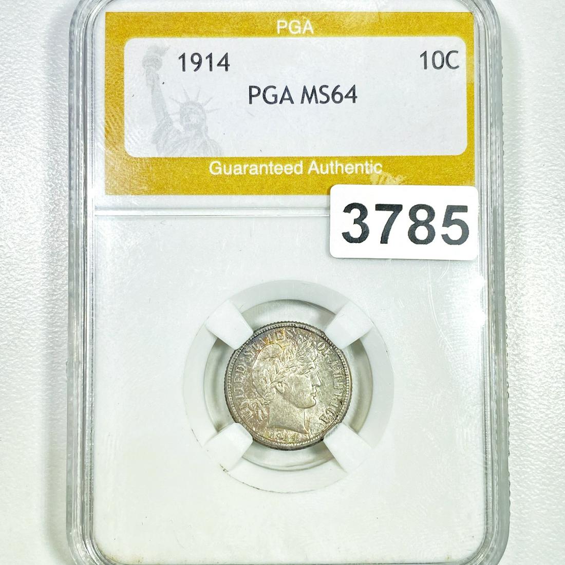 1914 Barber Dime PGA - MS64 (1 of 2)