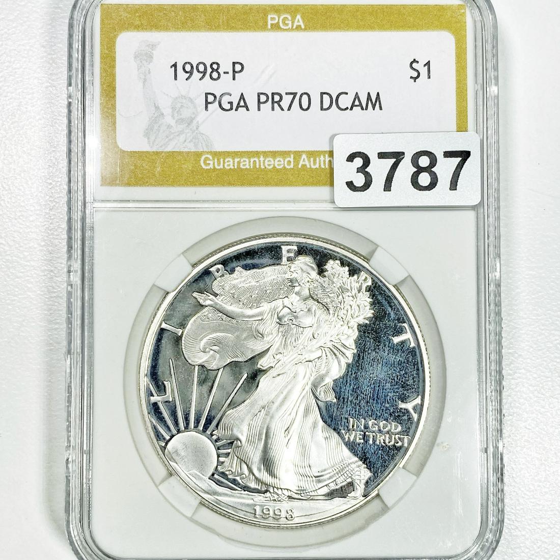 1998-P Silver Eagle Dollar PGA - PR70 DCAM (1 of 2)