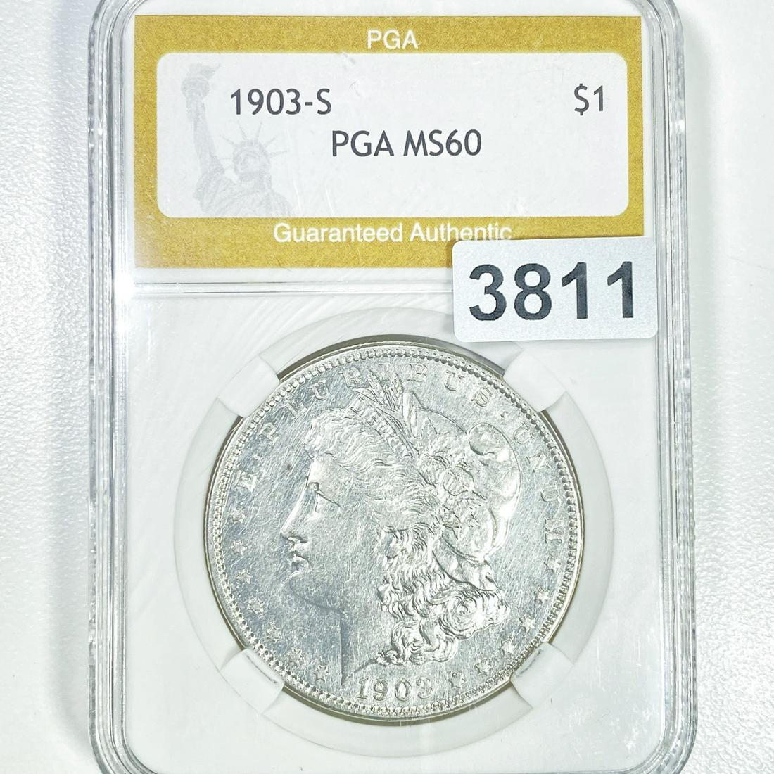 1903-S Morgan Silver Dollar PGA - MS60 (1 of 2)