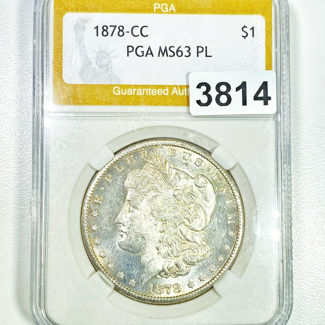 1878-CC Morgan Silver Dollar PGA - MS63 PL (1 of 2)