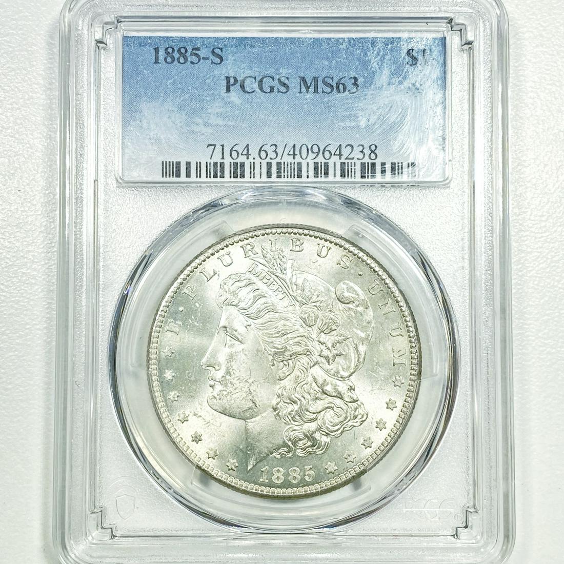 1885-S Morgan Silver Dollar PCGS - MS63 (1 of 2)