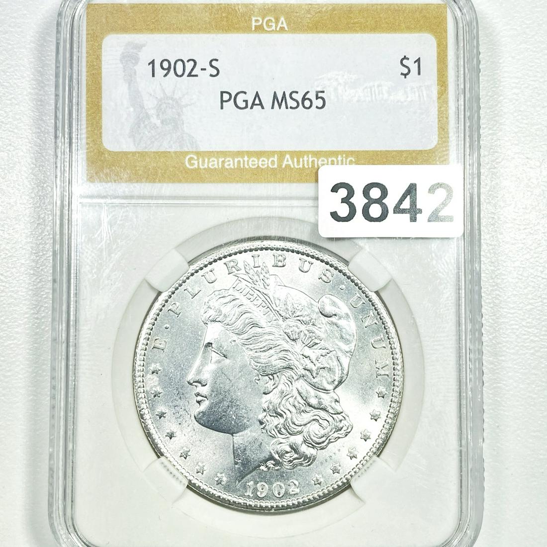 1902-S Morgan Silver Dollar PGA - MS65 (1 of 2)