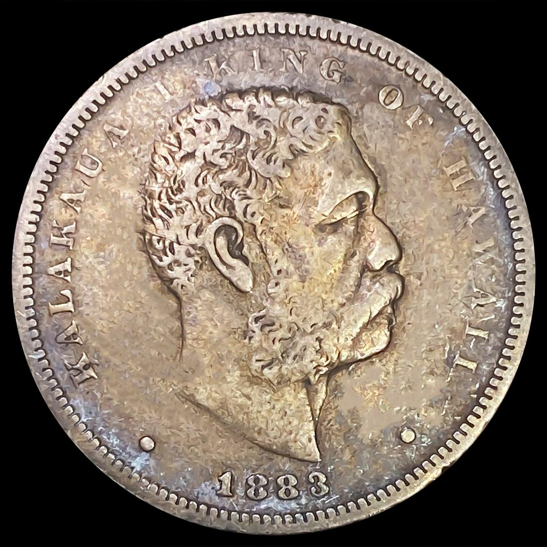 1883 Kingdom of Hawaii Half Dollar CLOSELY (1 of 2)