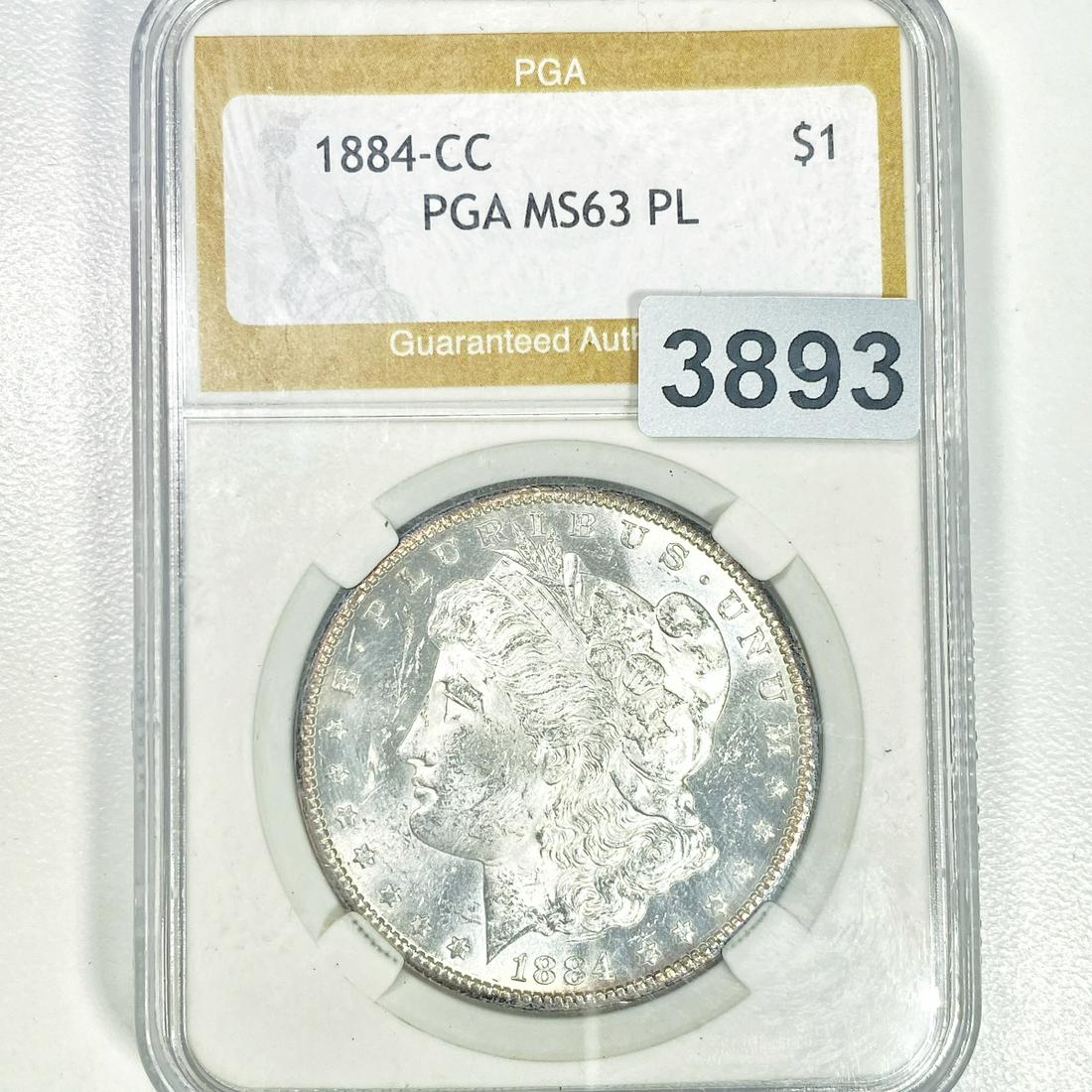 1884-CC Morgan Silver Dollar PGA - MS63 PL (1 of 2)
