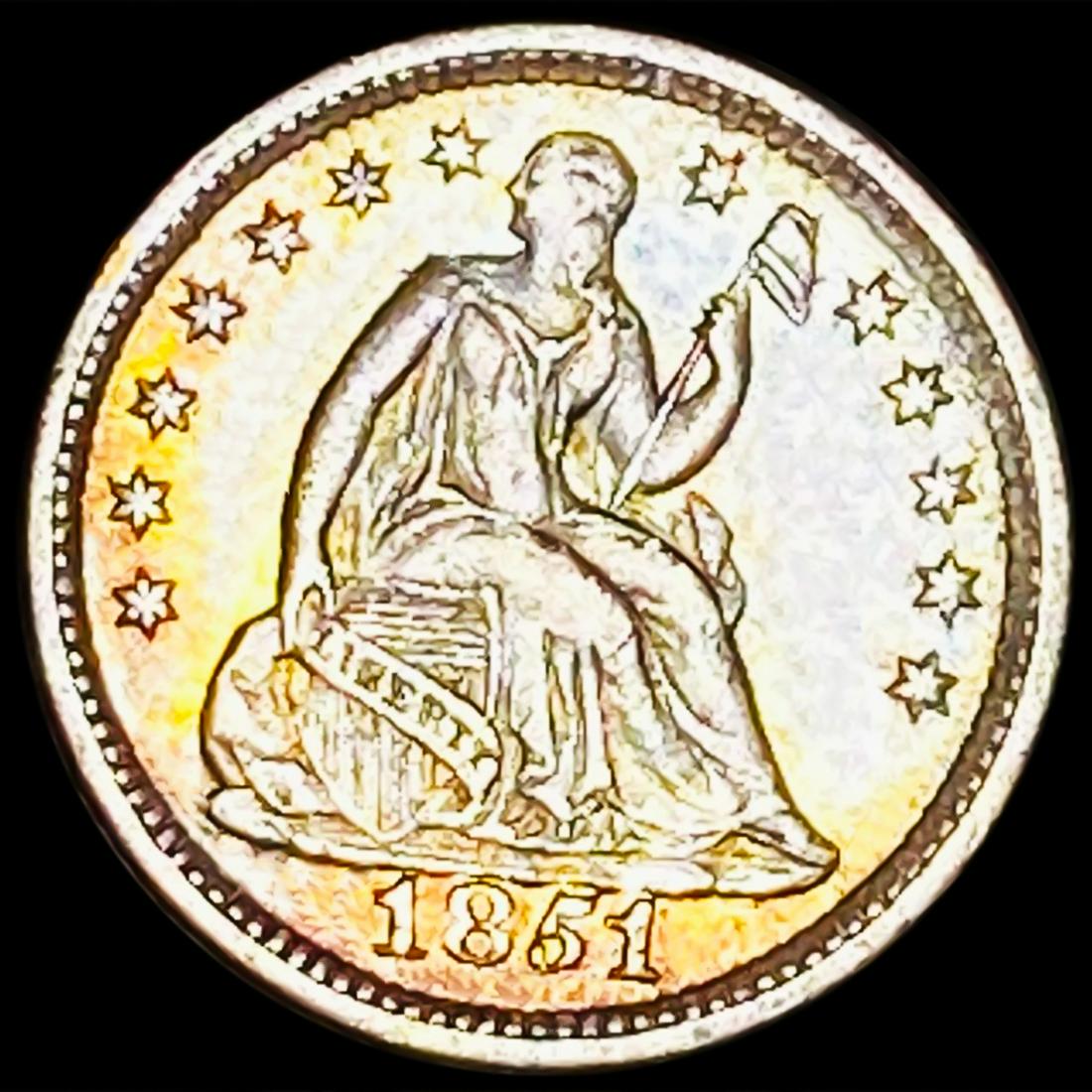 1851-O Seated Liberty Half Dime CLOSELY UNC (1 of 2)