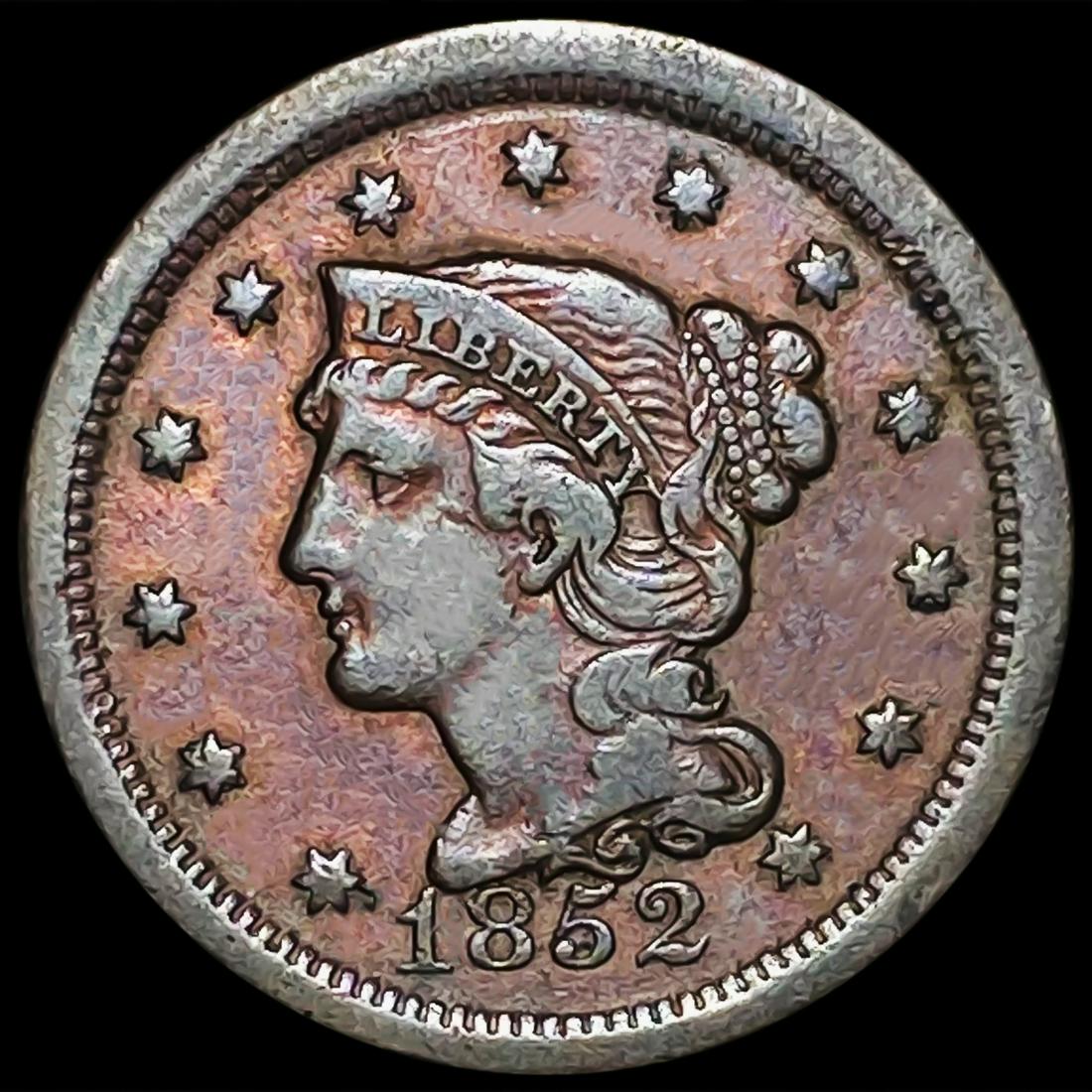 1852 Braided Hair Large Cent LIGHTLY CIRCULATED (1 of 2)