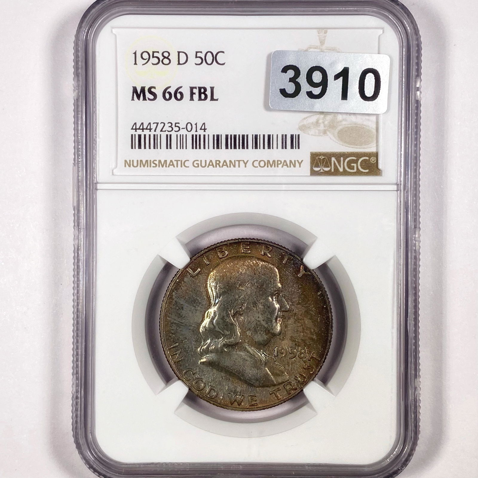 1958-D Franklin Half Dollar NGC - MS66 FBL (1 of 2)