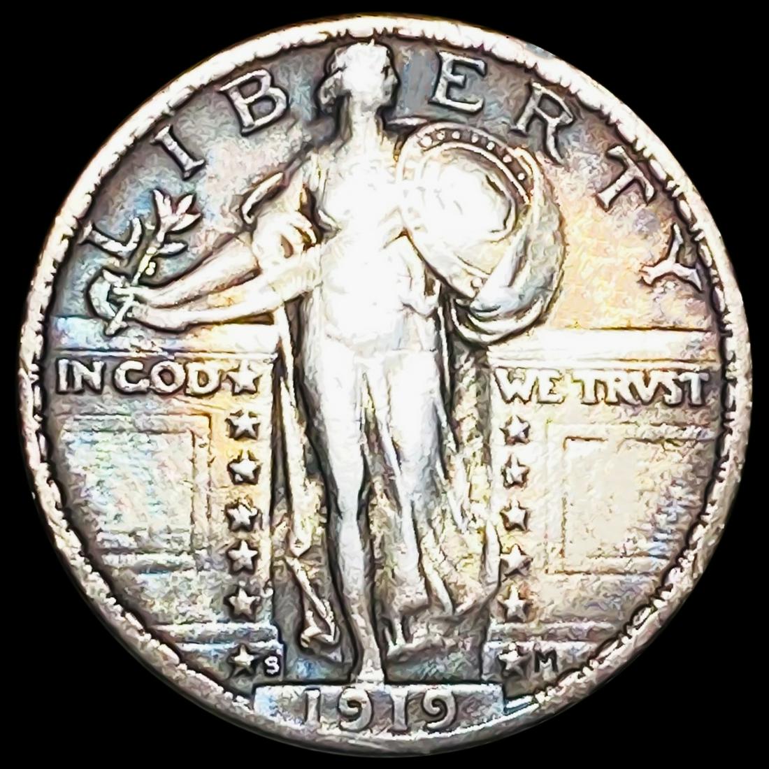 1919-S Standing Liberty Quarter NEARLY UNC (1 of 2)