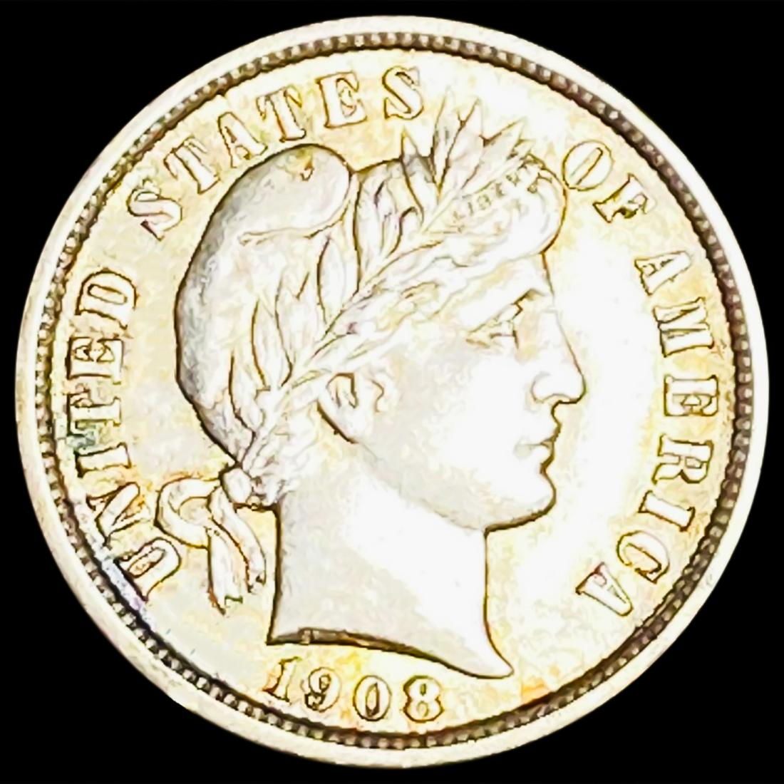 1908 Barber Dime ABOUT UNCIRCULATED (1 of 2)