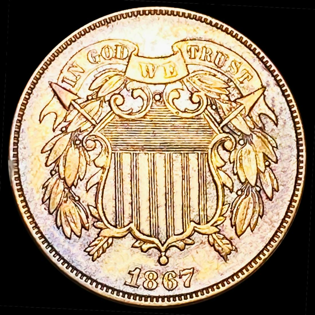 1867 Two Cent Piece NEARLY UNCIRCULATED (1 of 2)