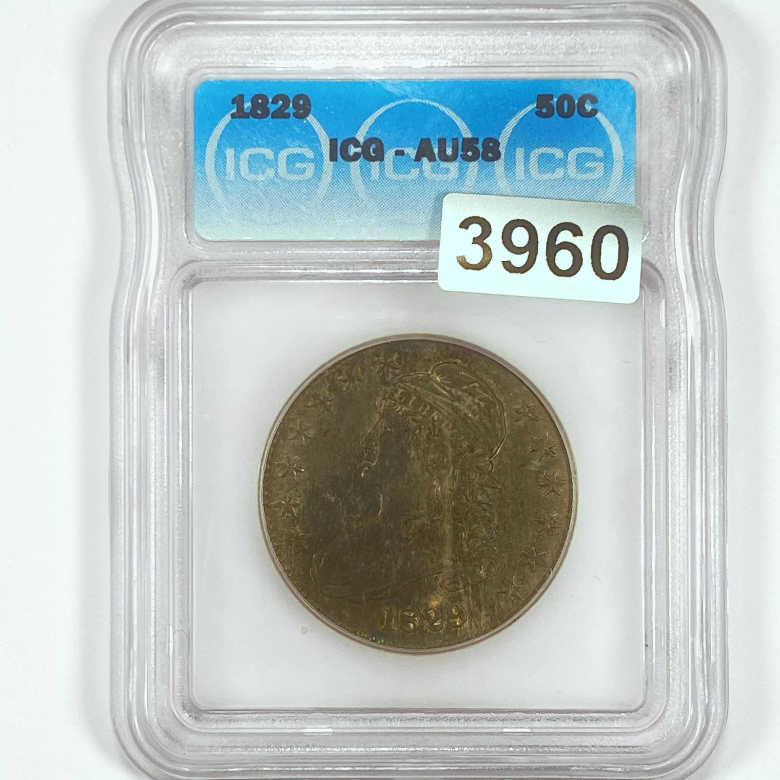 1829 Capped Bust Half Dollar ICG - AU58 (1 of 2)