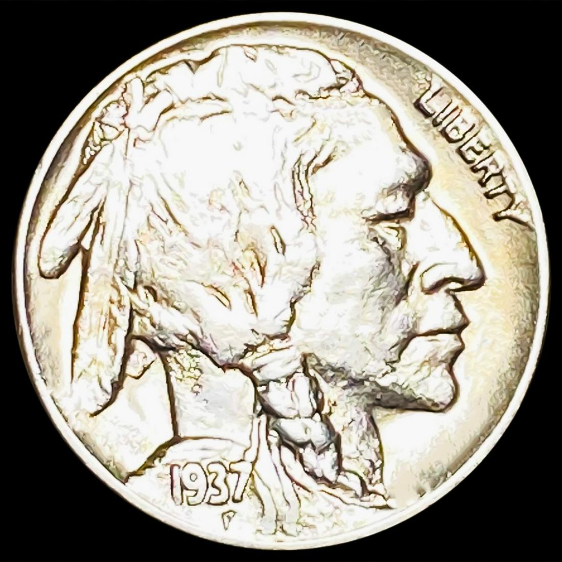 1937-D 3-Legs Buffalo Nickel NEARLY UNCIRCULATED (1 of 2)