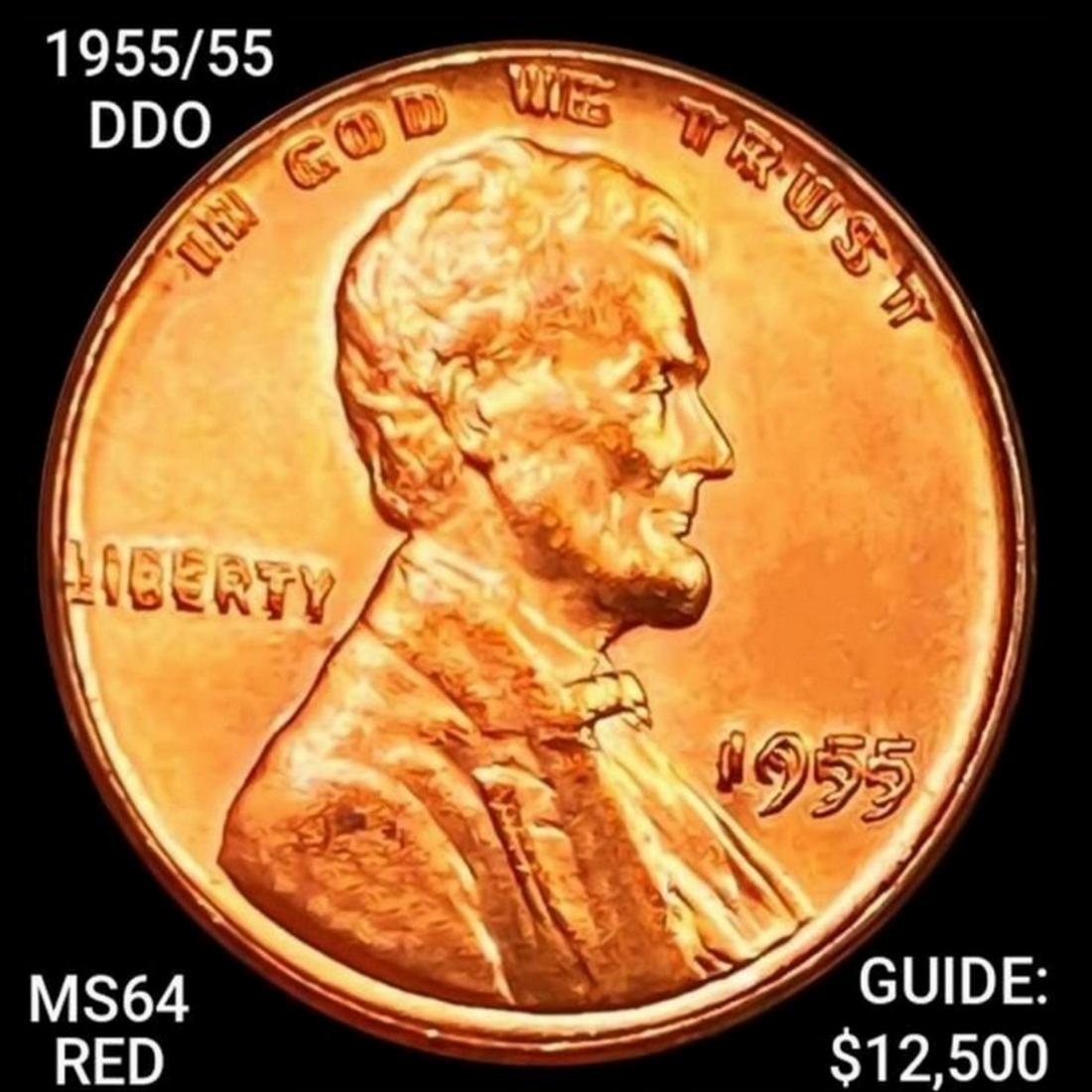 1955/55 DDO Lincoln Wheat Cent CHOICE BU RED (1 of 2)