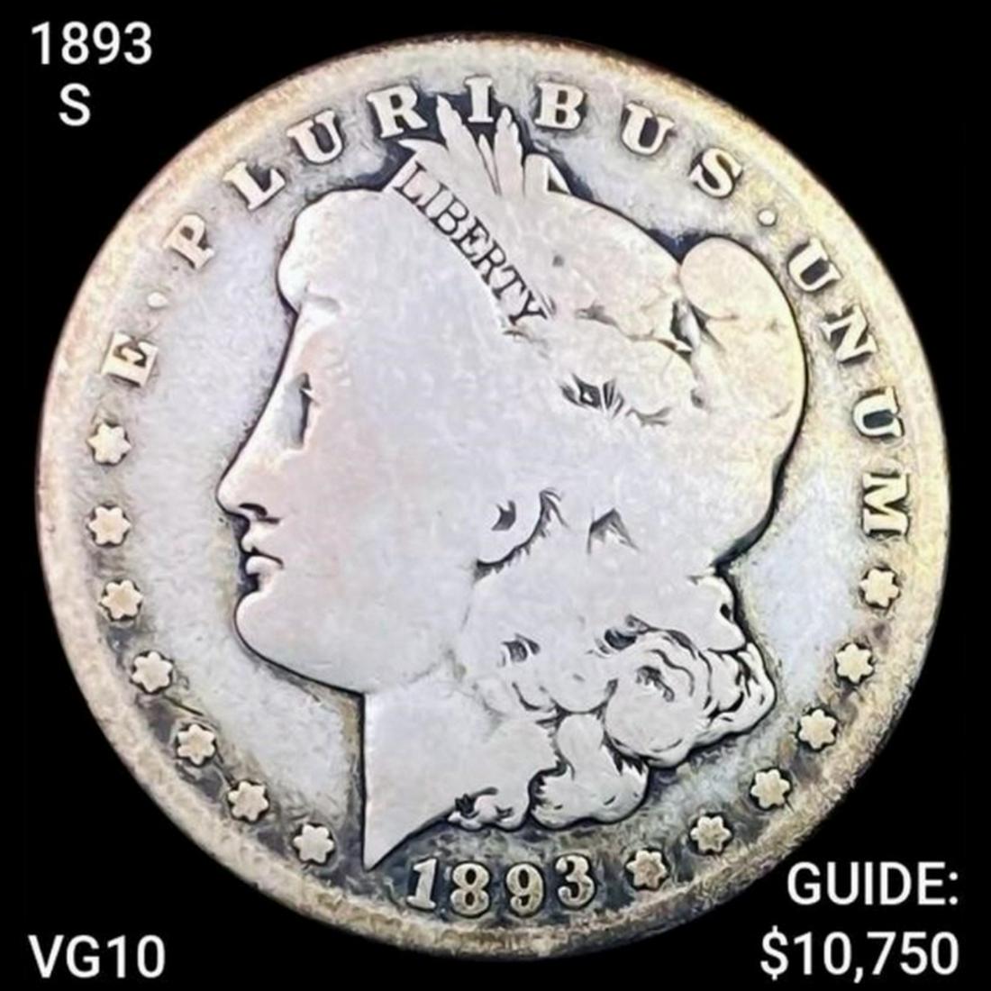 1893-S Key Morgan Silver Dollar LIGHTLY CIRC (1 of 2)