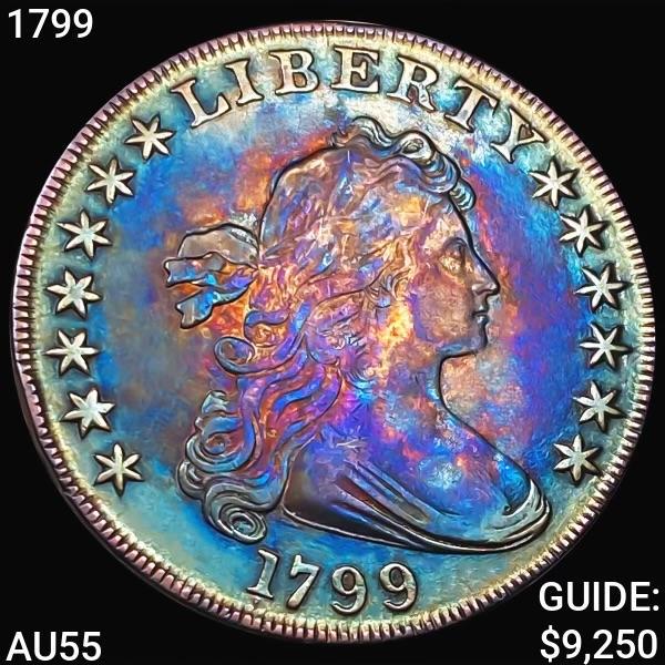 1799 Draped Bust Dollar AU55 (1 of 2)